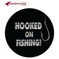 Printed Spare Tyre - Wheel Cover - Hooked on Fishing
