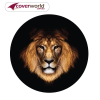 Printed Spare Tyre - Wheel Cover - Lion