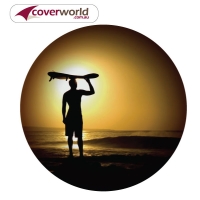 Printed Spare Tyre - Wheel Cover - Surfer at Sunset