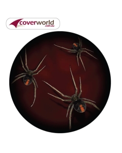 printed spare tyre - wheel cover - redback spiders